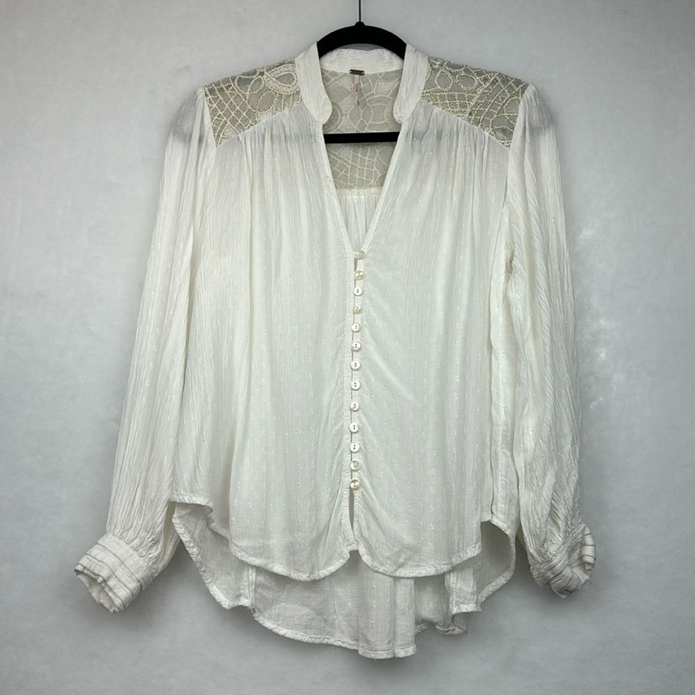 Free People Boho Peasant Blouse Size XSmall